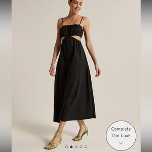 Abercrombie & Fitch Black Midi Dress